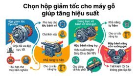 Chọn hộp giảm tốc cho máy gỗ giúp tăng hiệu suất