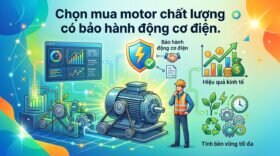 Chọn mua motor chất lượng có bảo hành động cơ điện.