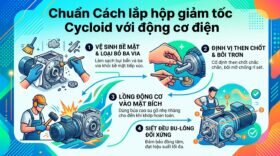 Chuẩn Cách lắp hộp giảm tốc Cycloid với động cơ điện