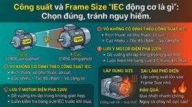 Công suất và Frame Size `IEC động cơ là gì`: Chọn đúng, tránh nguy hiểm.