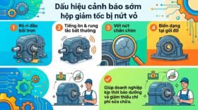 Dấu hiệu cảnh báo sớm hộp giảm tốc bị nứt vỏ