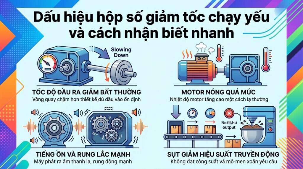 Dấu hiệu hộp số giảm tốc chạy yếu và cách nhận biết nhanh