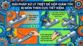 Giải pháp xử lý triệt để hộp giảm tốc bị mòn then cực tiết kiệm.