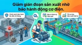 Giảm gián đoạn sản xuất nhờ bảo hành động cơ điện.