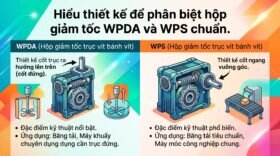 Hiểu thiết kế để phân biệt hộp giảm tốc WPDA và WPS chuẩn.