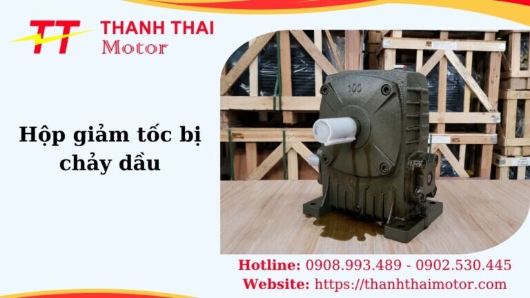 Hình thumb hộp giảm tốc bị chảy dầu