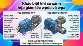 Khác biệt khi so sánh hộp giảm tốc wpda và wpa