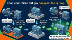 Khắc phục lỗi lắp đặt gây hộp giảm tốc bị rung.