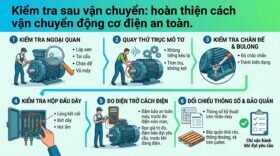 Kiểm tra sau vận chuyển: hoàn thiện cách vận chuyển động cơ điện an toàn.