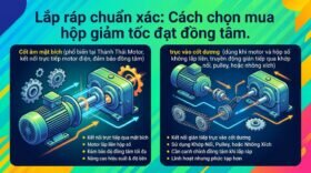 Lắp ráp chuẩn xác: Cách chọn mua hộp giảm tốc đạt đồng tâm.