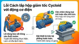 Lỗi Cách lắp hộp giảm tốc Cycloid với động cơ điện