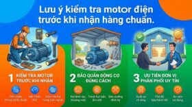Lưu ý kiểm tra motor điện trước khi nhận hàng chuẩn.