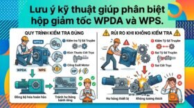 Lưu ý kỹ thuật giúp phân biệt hộp giảm tốc WPDA và WPS.