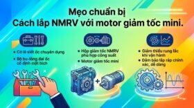 Mẹo chuẩn bị Cách lắp NMRV với motor giảm tốc mini.
