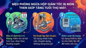 Mẹo phòng ngừa hộp giảm tốc bị mòn then giúp tăng tuổi thọ máy.