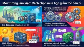 Môi trường làm việc: Cách chọn mua hộp giảm tốc bền bỉ.