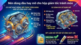 Nên dùng dầu hay mỡ cho hộp giảm tốc tránh mòn