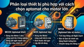 Phân loại thiết bị phù hợp với cách chọn aptomat cho motor lớn.