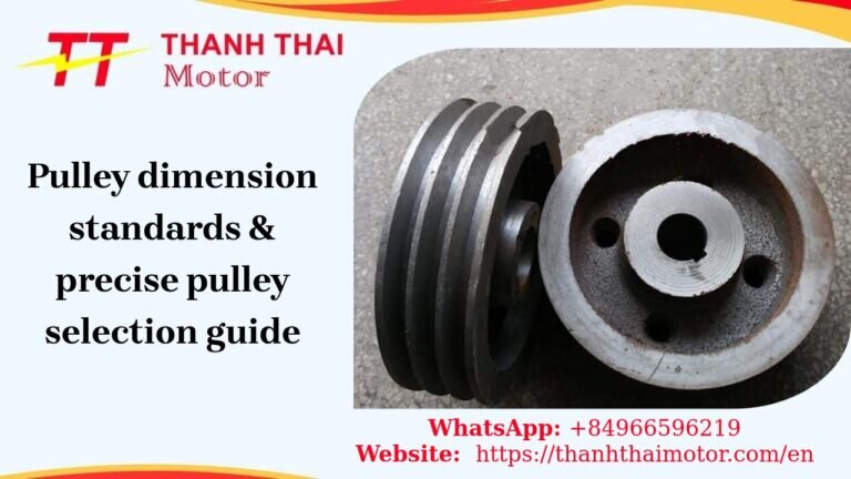 Pulley dimension standards & precise pulley selection guide