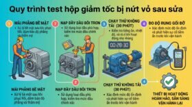 Quy trình test hộp giảm tốc bị nứt vỏ sau sửa