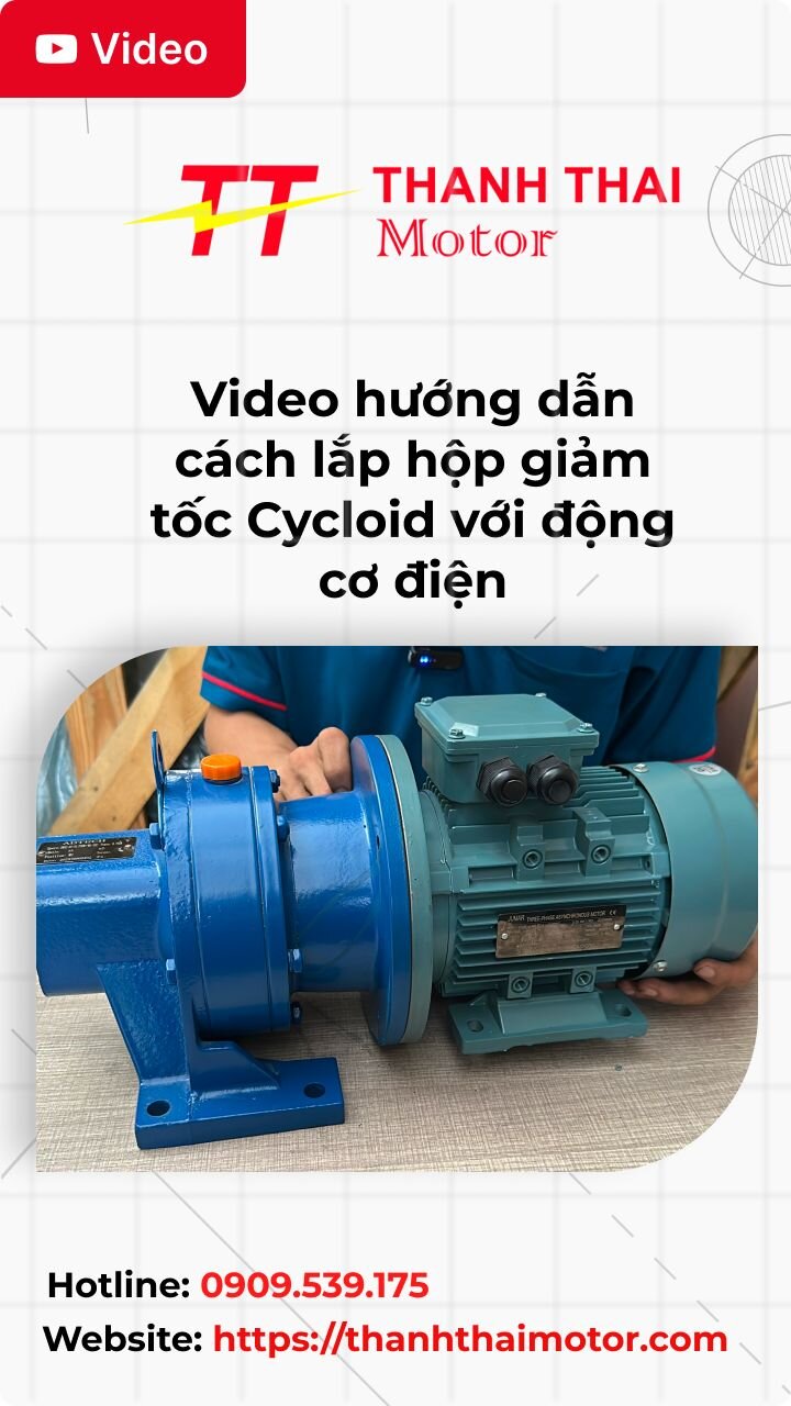 Thumb video hướng dẫn cách lắp hộp giảm tốc Cycloid với động cơ điện