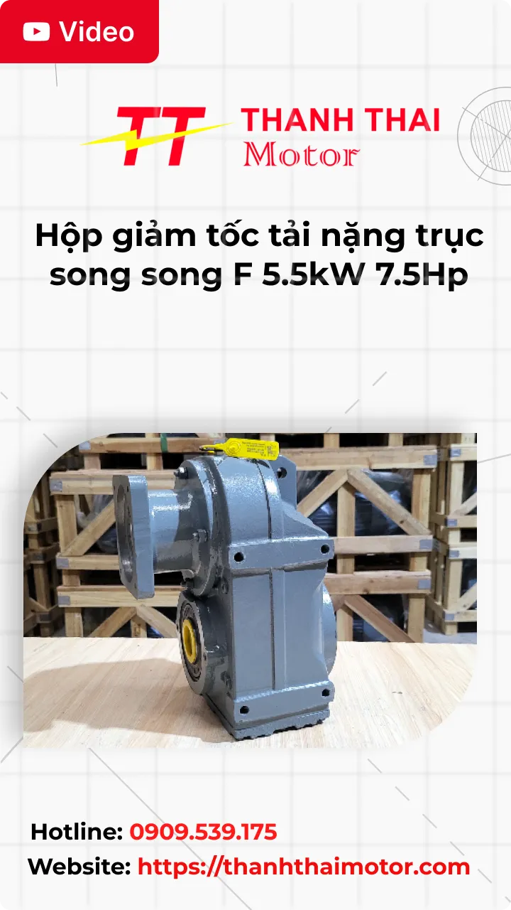 Thumb Hộp giảm tốc tải nặng trục song song F 5.5kW 7.5Hp