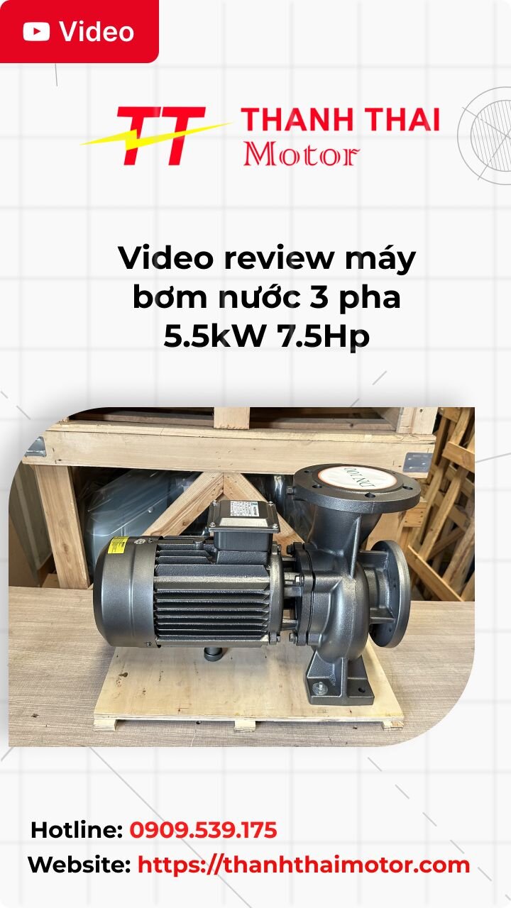 Thumb video review máy bơm nước 3 pha 5.5kW 7.5Hp