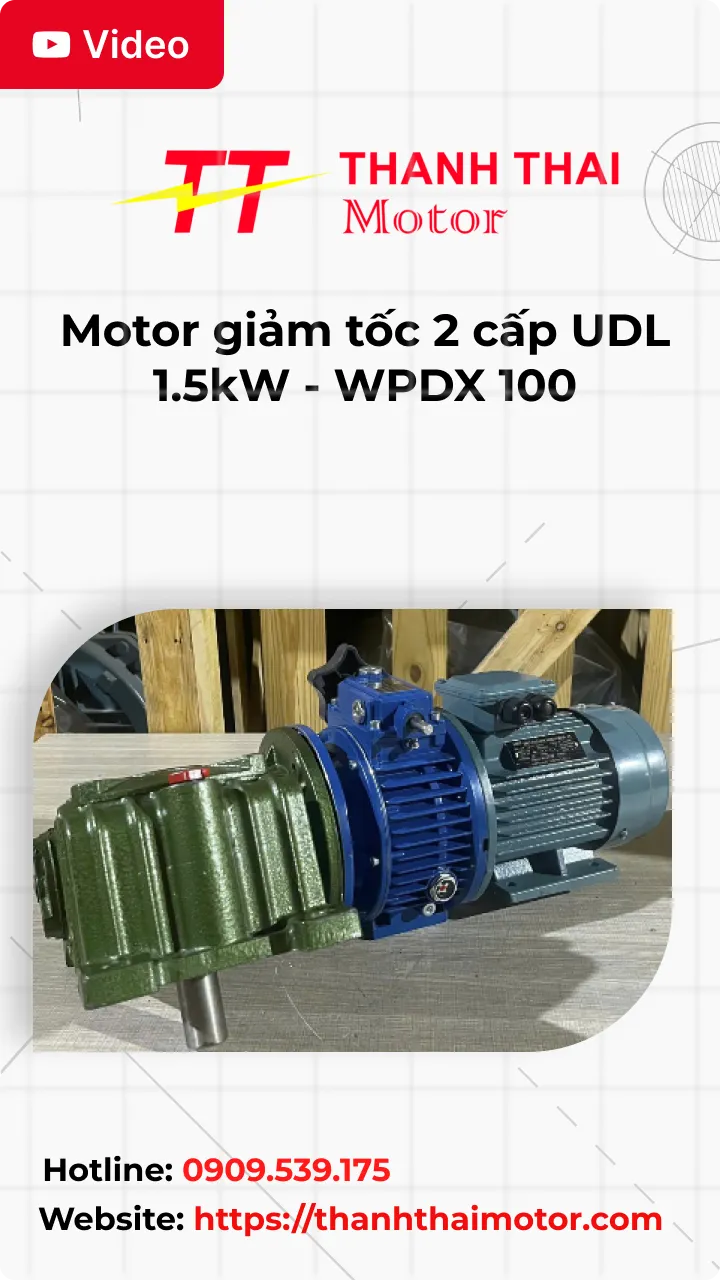 Thumb Video review motor giảm tốc 2 cấp UDL 1.5kW - WPDX 100