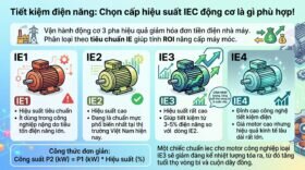 Tiết kiệm điện năng: Chọn cấp hiệu suất `IEC động cơ là gì` phù hợp!