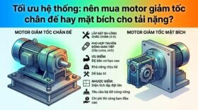 Tối ưu hệ thống: nên mua motor giảm tốc chân đế hay mặt bích cho tải nặng?