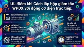 Ưu điểm khi Cách lắp hộp giảm tốc WPDX với động cơ điện trực tiếp.