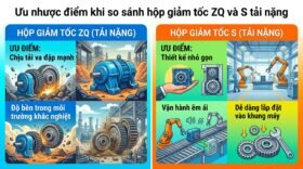 Ưu nhược điểm khi so sánh hộp giảm tốc ZQ và S tải nặng