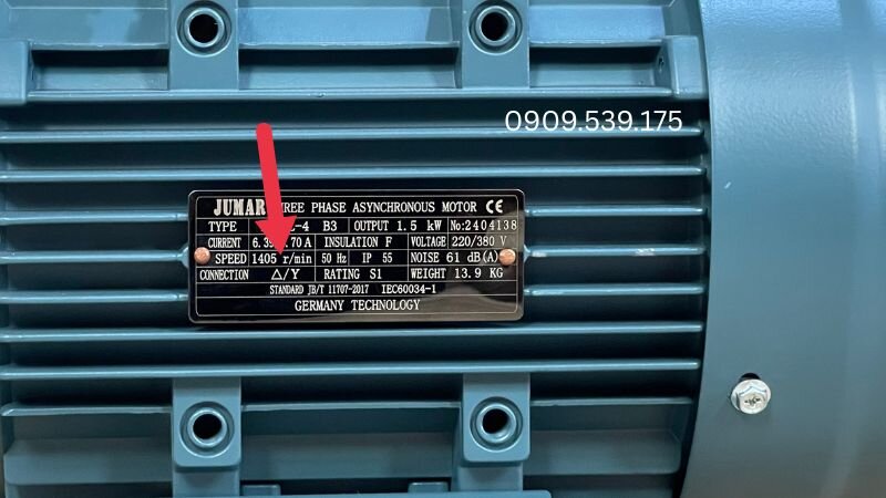 Xác định tốc độ vòng quay RPM cho motor máy nén khí