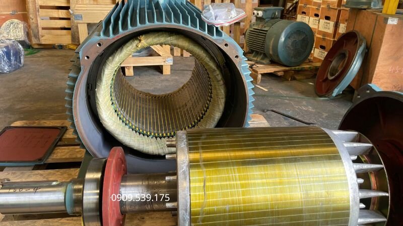 Hình ảnh mô phỏng khe hở không khí giữa rotor và stator trong motor điện, giúp động cơ vận hành ổn định và truyền từ trường hiệu quả