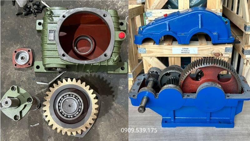 So sánh đặc điểm của hộp giảm tốc bánh răng nghiêng và thẳng