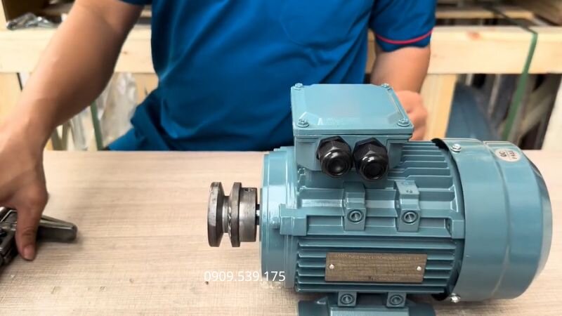 Vệ sinh và bôi trơn trục motor sau khi tháo puly