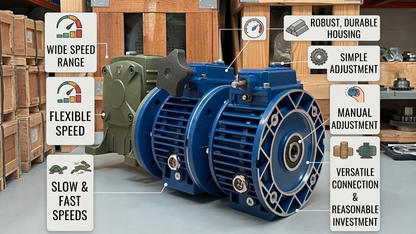 Advantages of 3-Stage Mechanical Speed Variators.