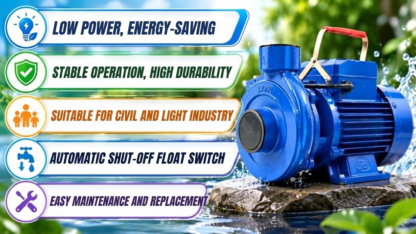 Advantages of the crocodile water pump under 3.7kW