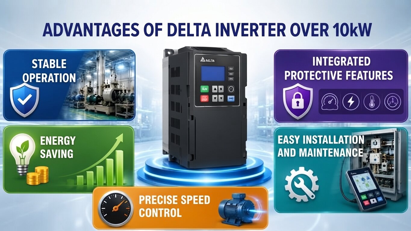 Advantages of Delta Variable Frequency Drives over 10kW.