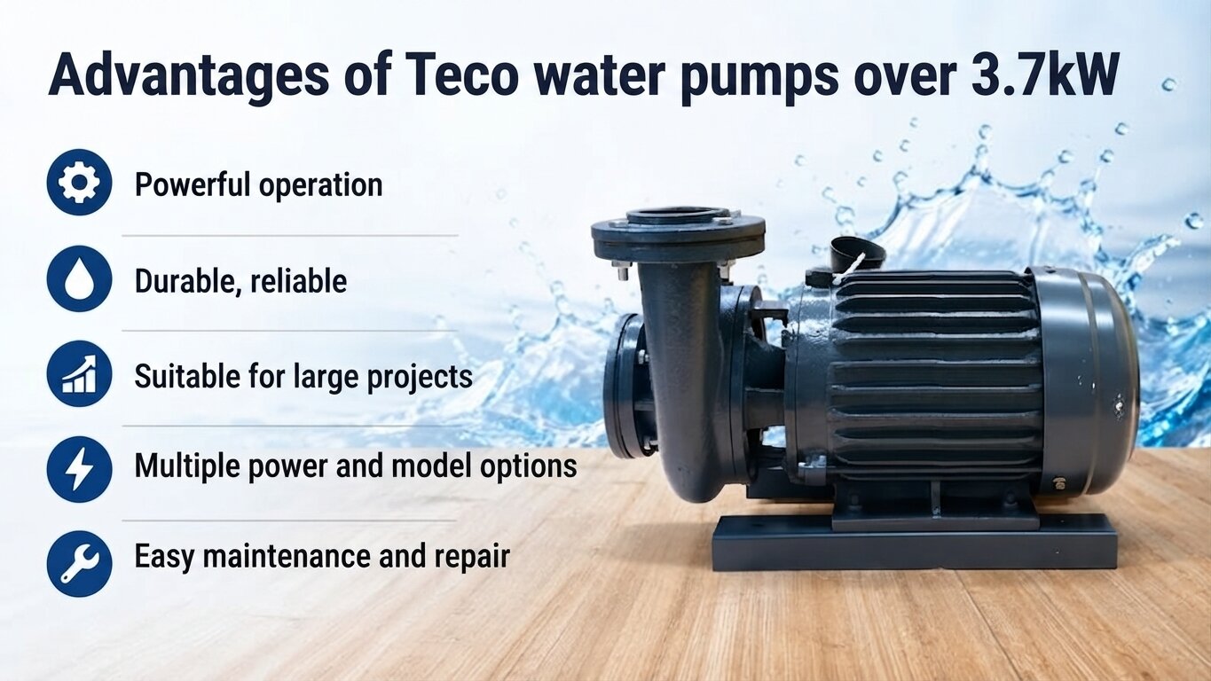 Advantages of TECO water pumps over 3.7kW