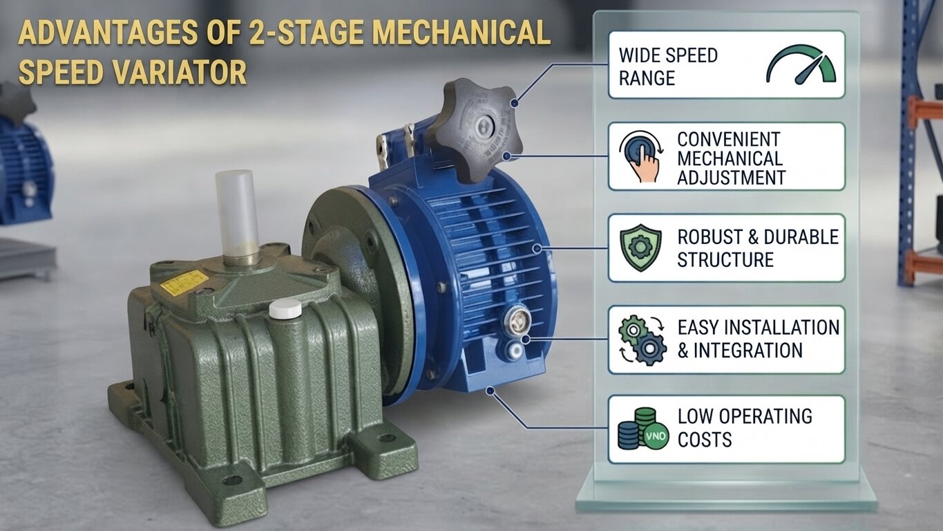 Advantages of 2-Stage Mechanical Speed Variator.