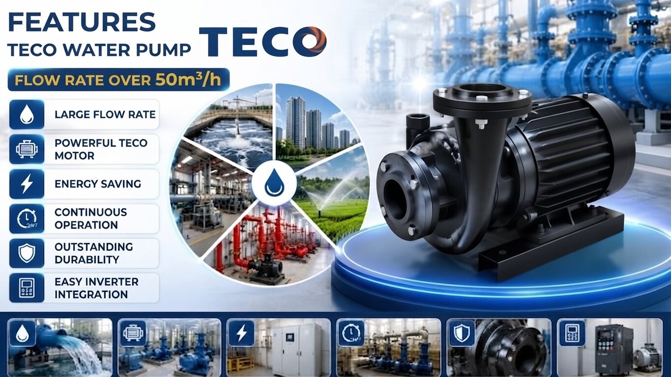 Advantages of the TECO water pump over 50m3/h.