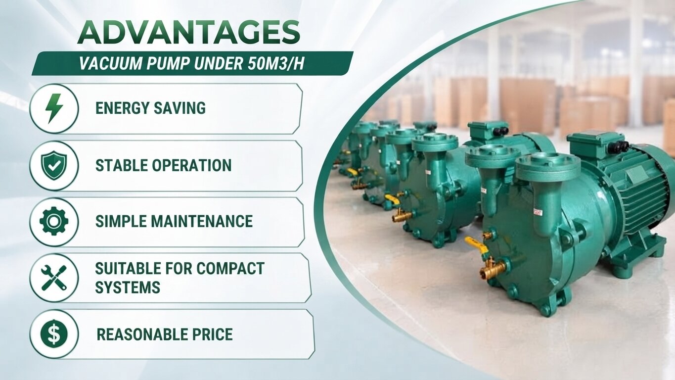 Advantages of vacuum pumps under 50m3/h