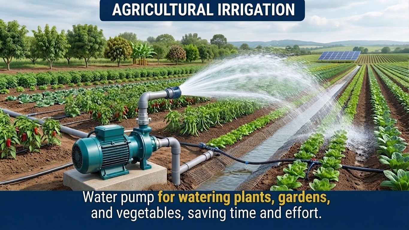 Applications of 1-Phase centrifugal water pumps.