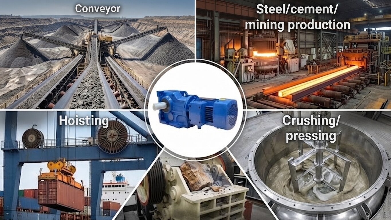 Applications of 3-phase heavy duty gear motor