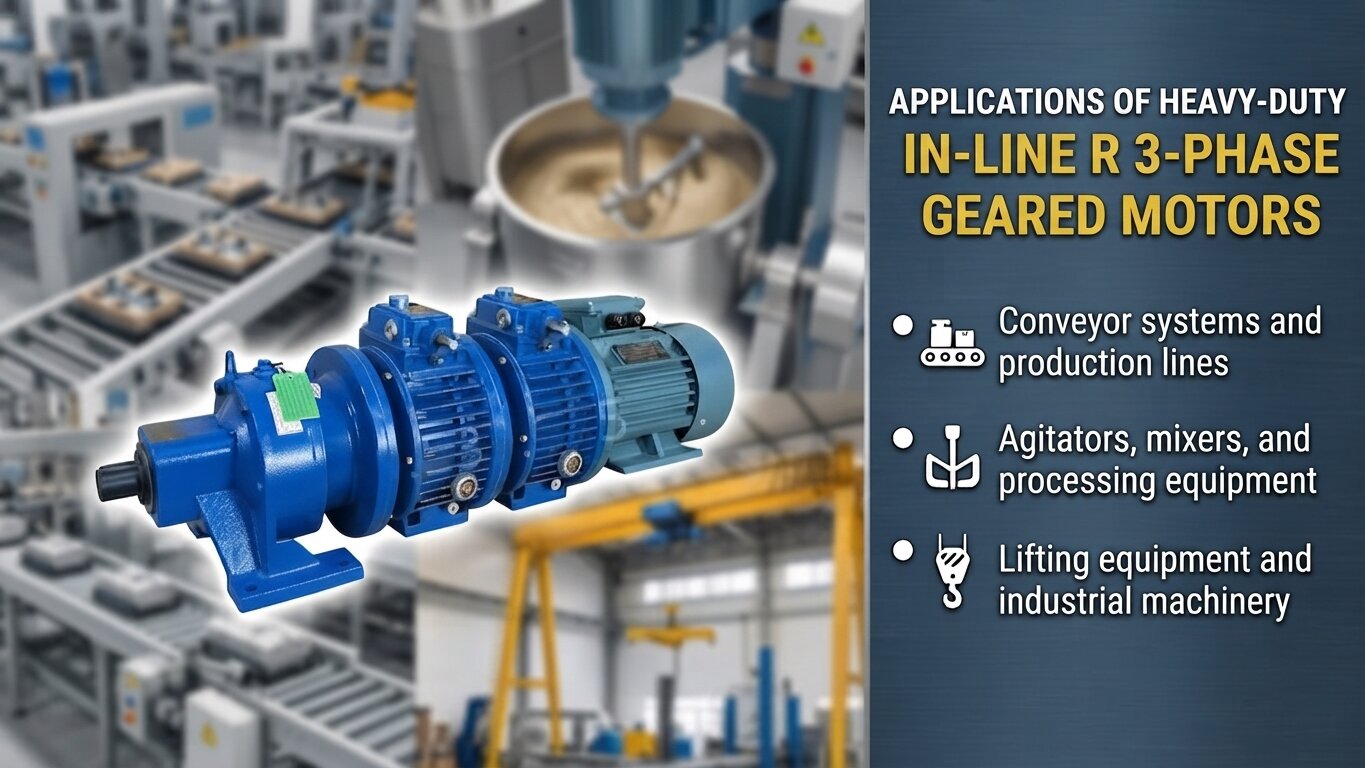 Applications of 3-Phase Heavy Duty R-Series Inline Helical Gear Motors