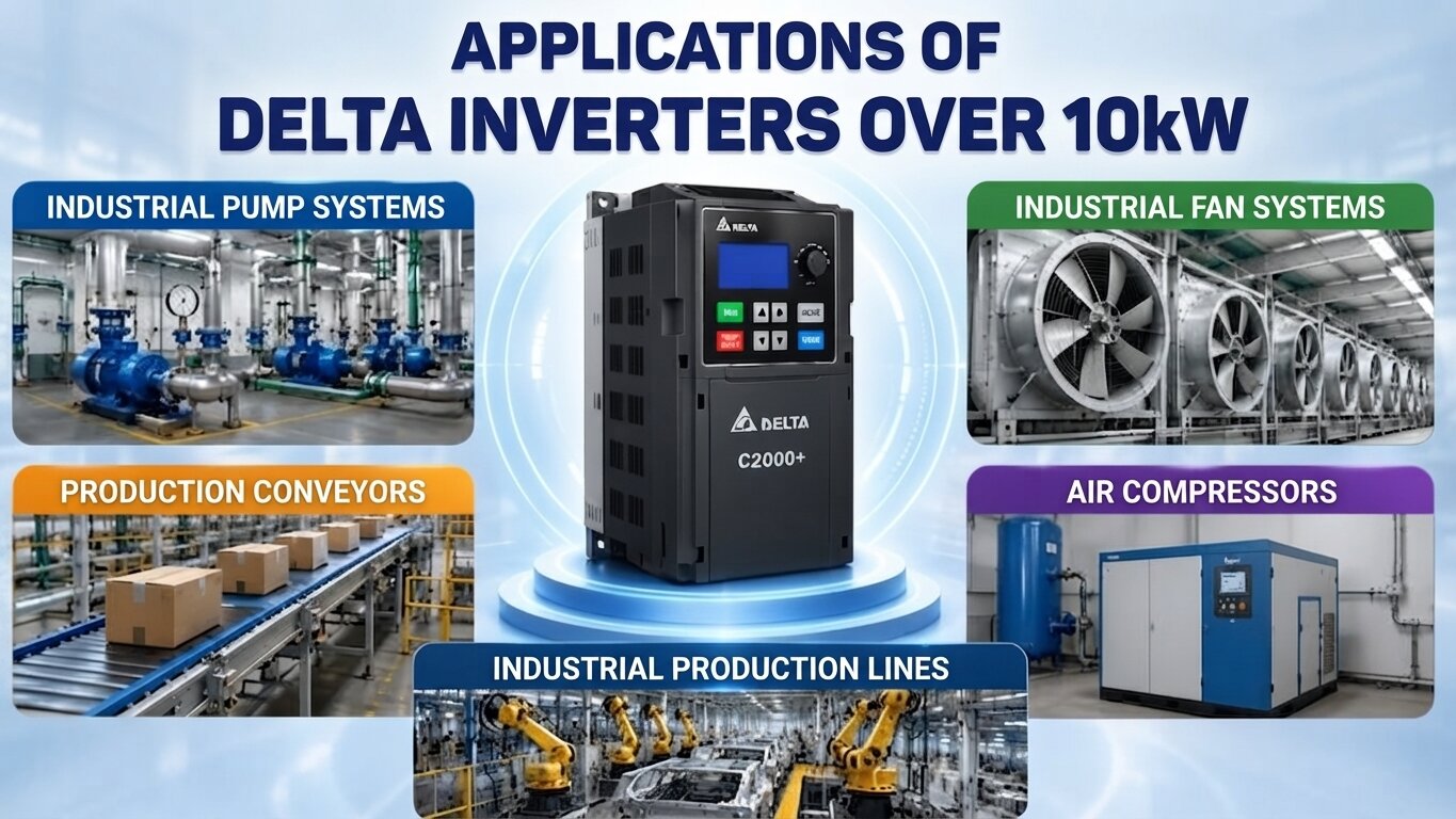 Applications of Delta Variable Frequency Drives over 10kW.