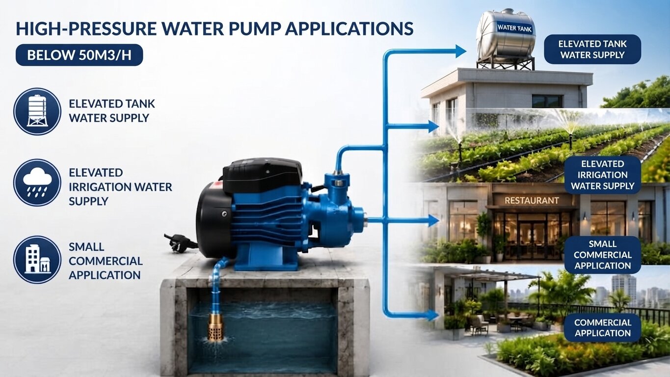 Applications of the high head water pump under 50m3/h