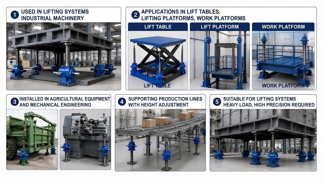 Applications of the lifting screw
