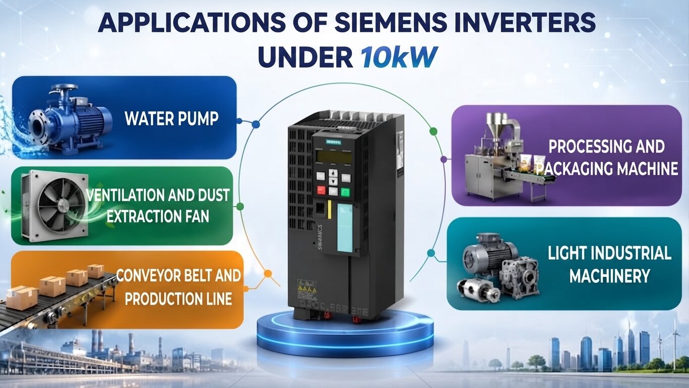 Applications of Siemens Variable Frequency Drive under 10kW.